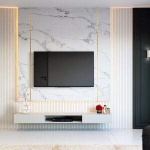 Modern Luxe Marble TV Unit